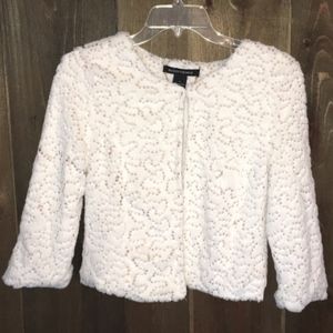 NWOT Mason Thomas White w Gold Sequin Sherpa Jacket. XL